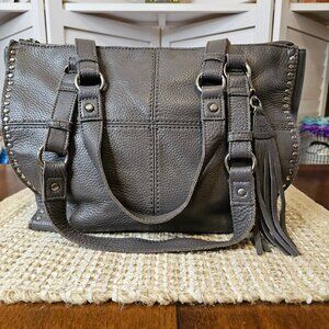 the sak, Silverlake Satchel, Handbag, Tote, Dark Gray, Double Handle, Leather